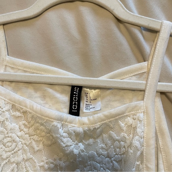 H&M White Lace Crop Tank Top - Picture 3 of 3